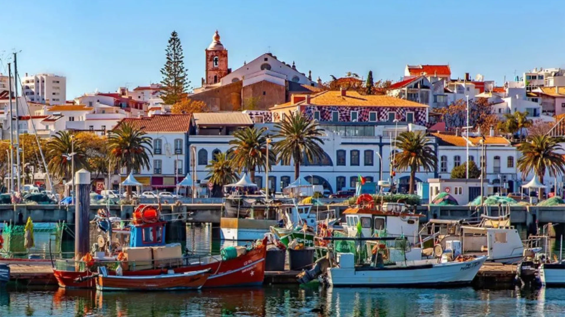 Lagos in Algarve seen from the fish port