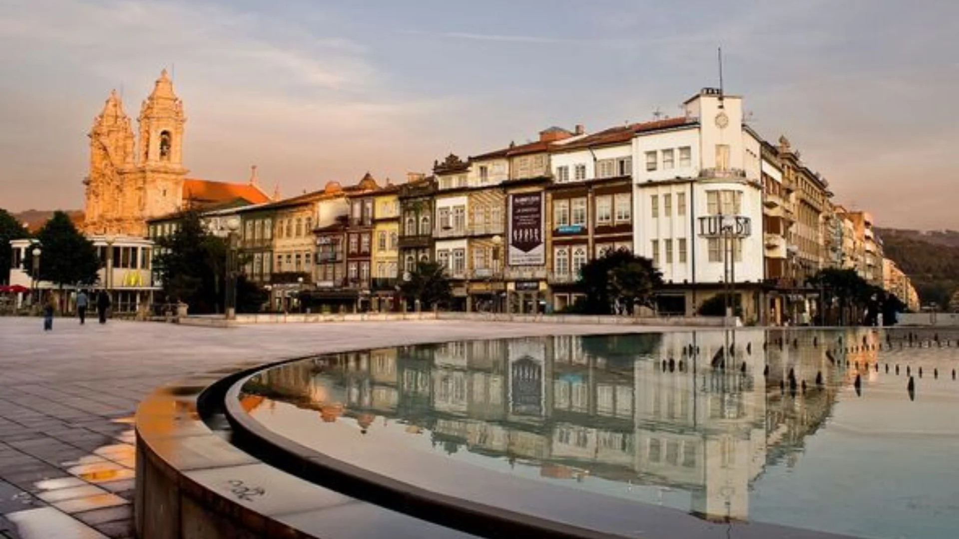 Braga city center in late afternoon