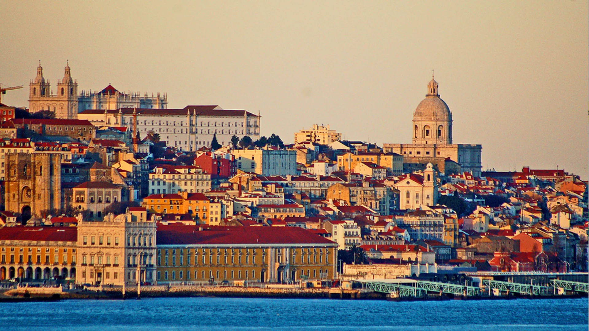Old Lisbon seen from the river